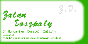 zalan doszpoly business card